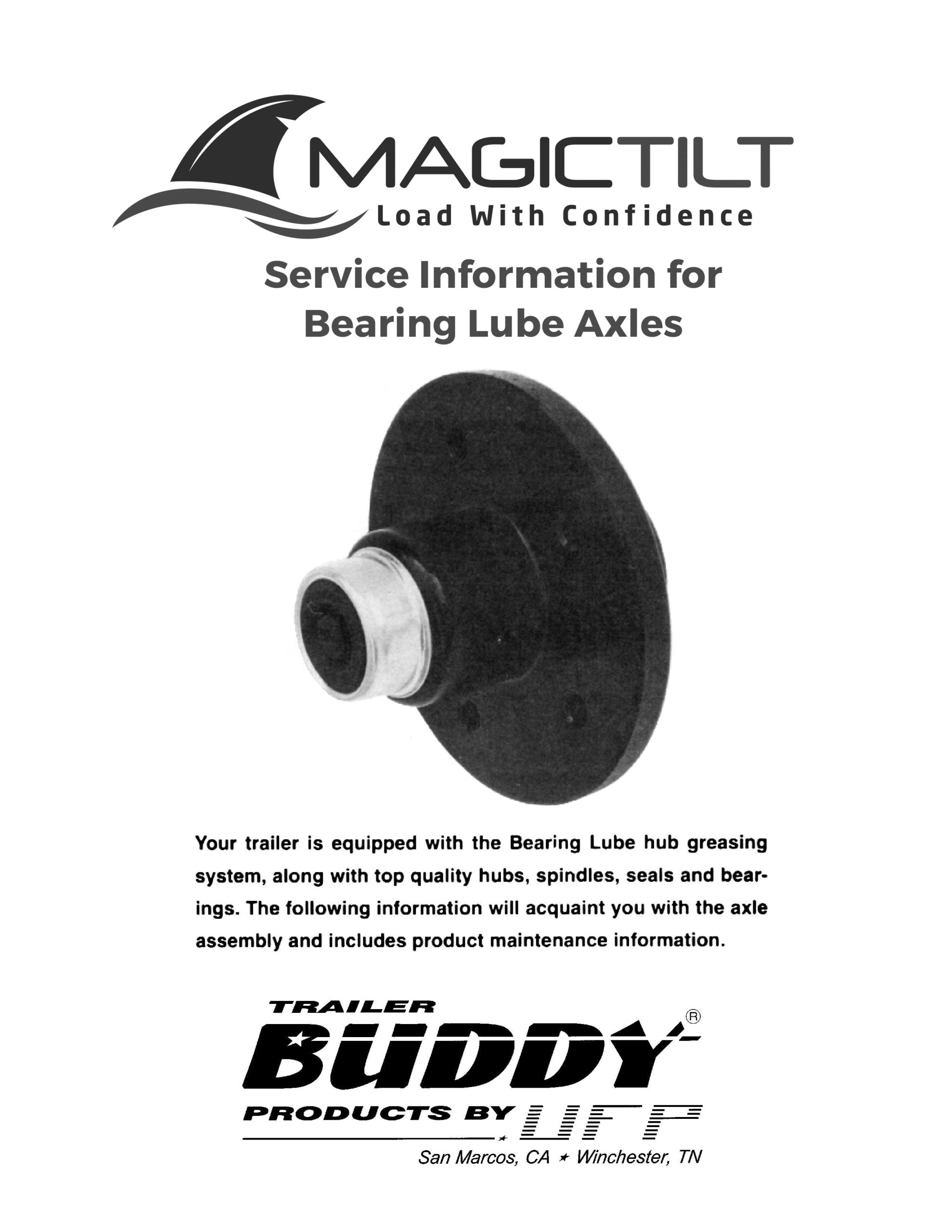 Magic Tilt Bearing Lube Manual